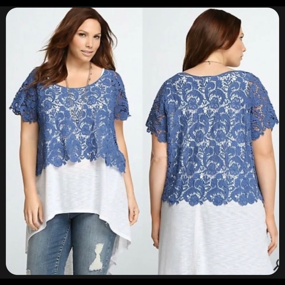 Torrid CROCHET LACE CROP TOP